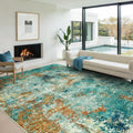 Washable Area Rugs for Living Room 9x12 - Soft Modern Abstract Rug