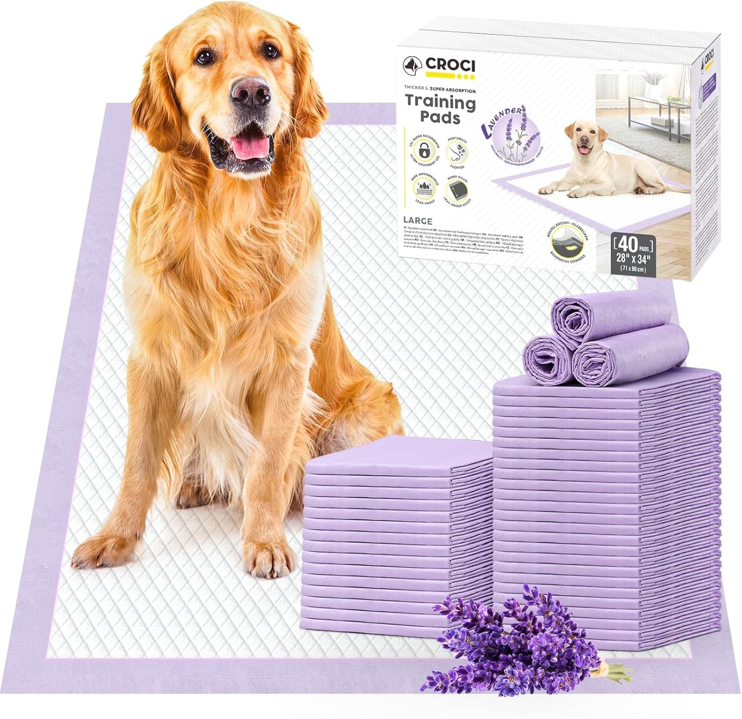 CROCI Dog Pads Extra Large 28x34in for Ultimate Absorption