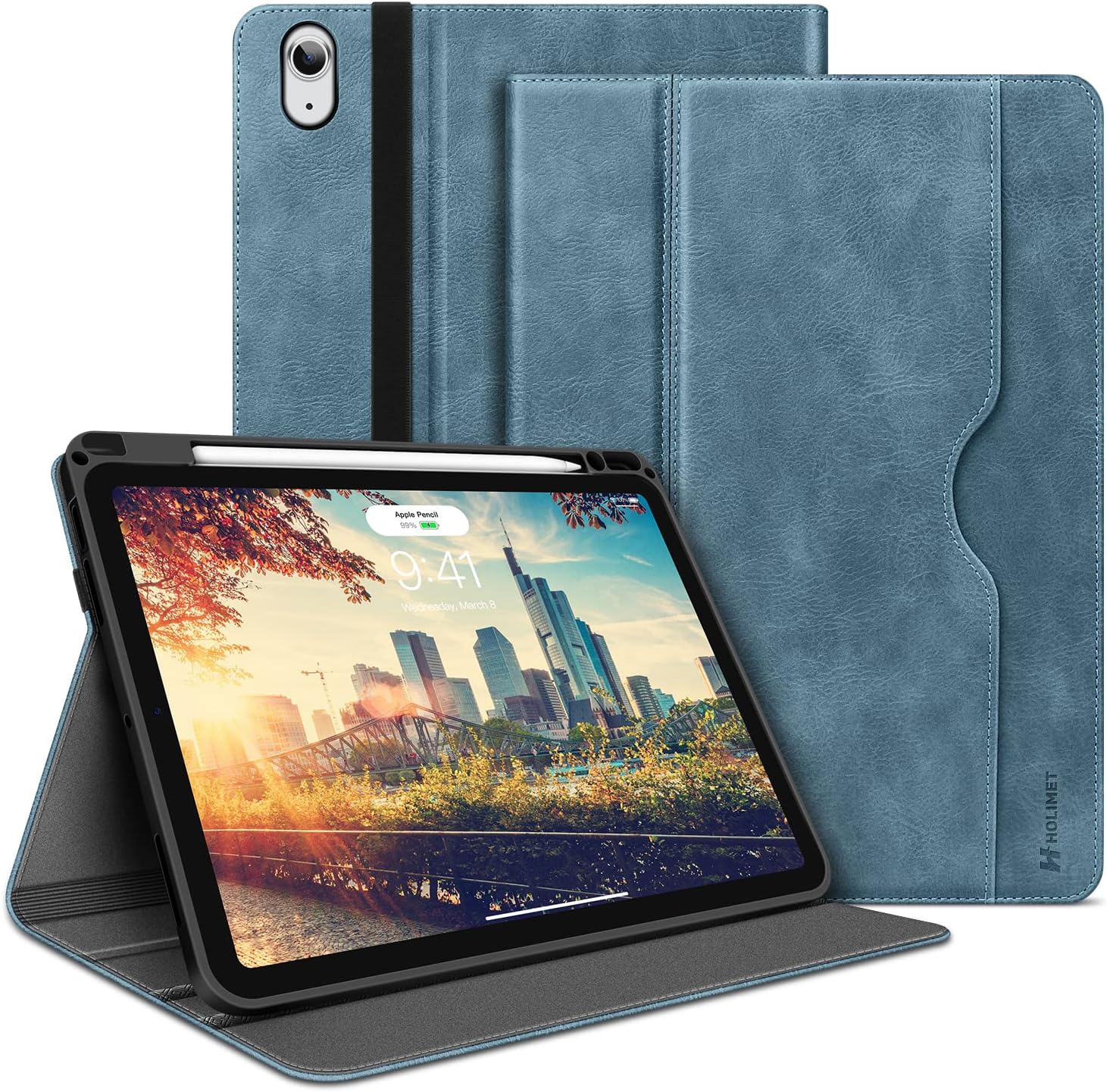 H HOLIMET iPad Air 13 Inch Case with Pencil Holder and Protection