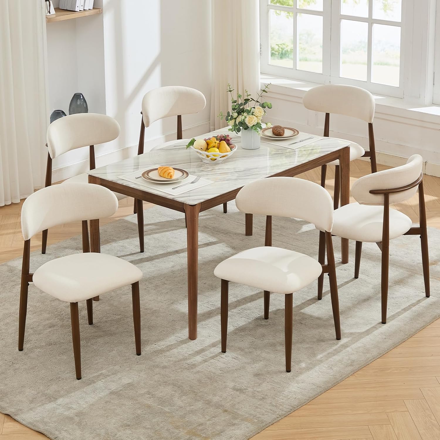 Modern Metal Dining Chairs Set of 6 for Stylish Dining Rooms