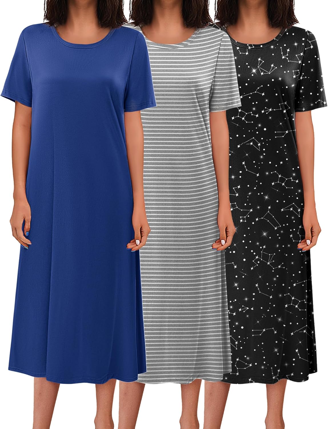 Ekouaer Long Nightgowns for Women - Soft Plus Size Sleepwear