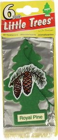 LITTLE TREES Car Air Freshener 6 Pack - Royal Pine scent
