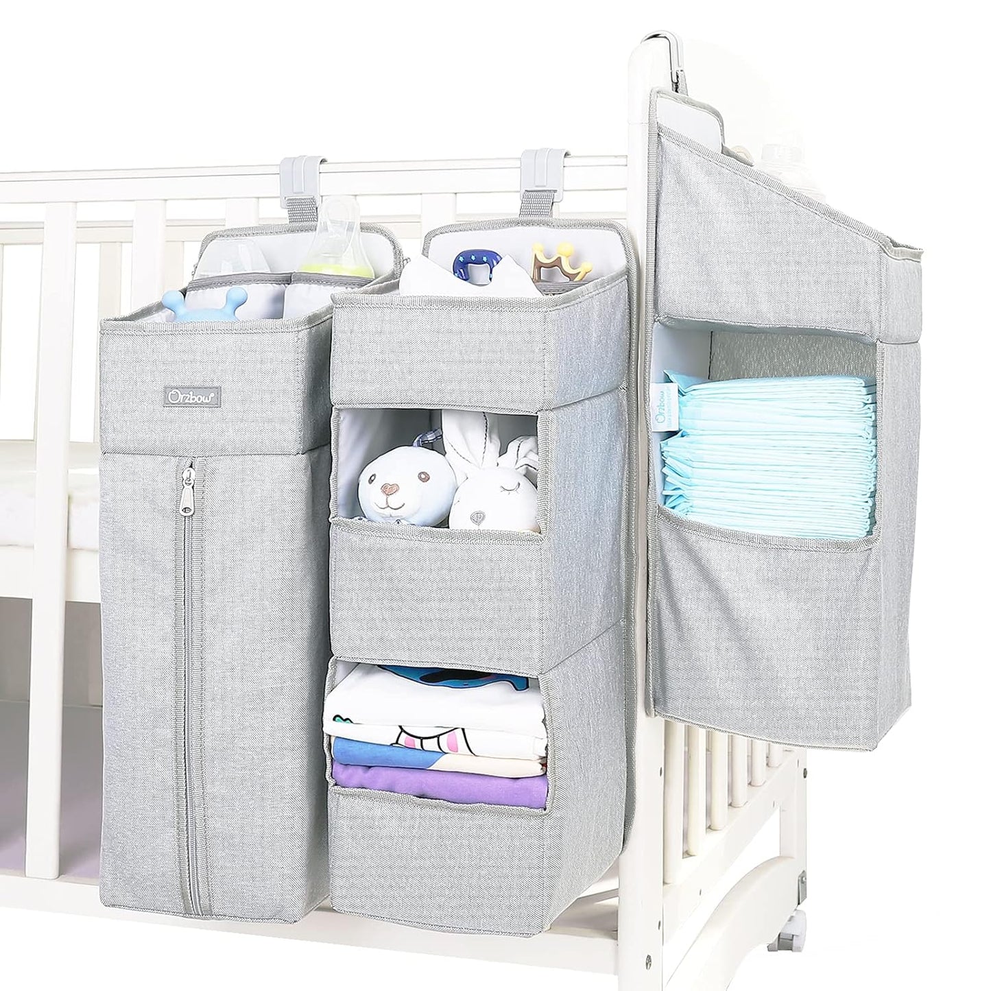 Orzbow 3-in-1 Hanging Diaper Organizer for Baby Essentials