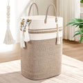 Woven Laundry Basket for Clothes - 80 L Large Rectangle Laundry Hamper