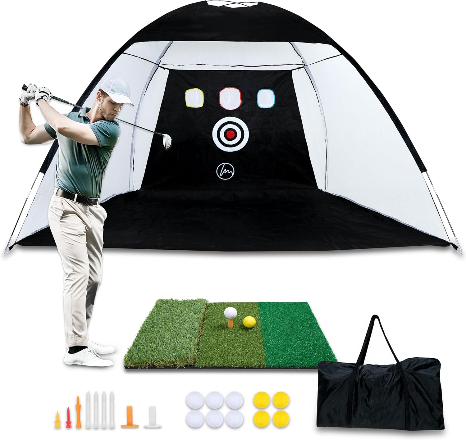 Premium Golf Practice Set - Foldable Mat & Accessories!