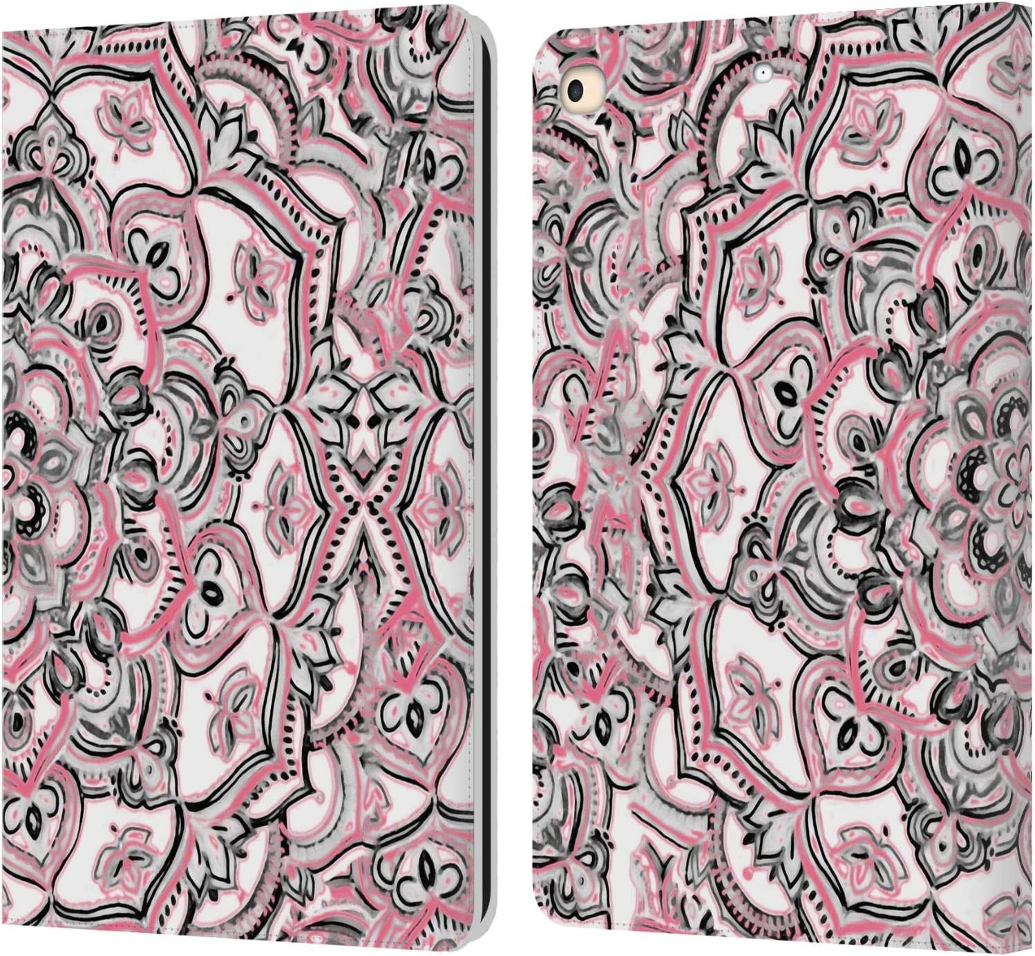 Micklyn Le Feuvre Floral Patterns Leather Wallet Case for iPad