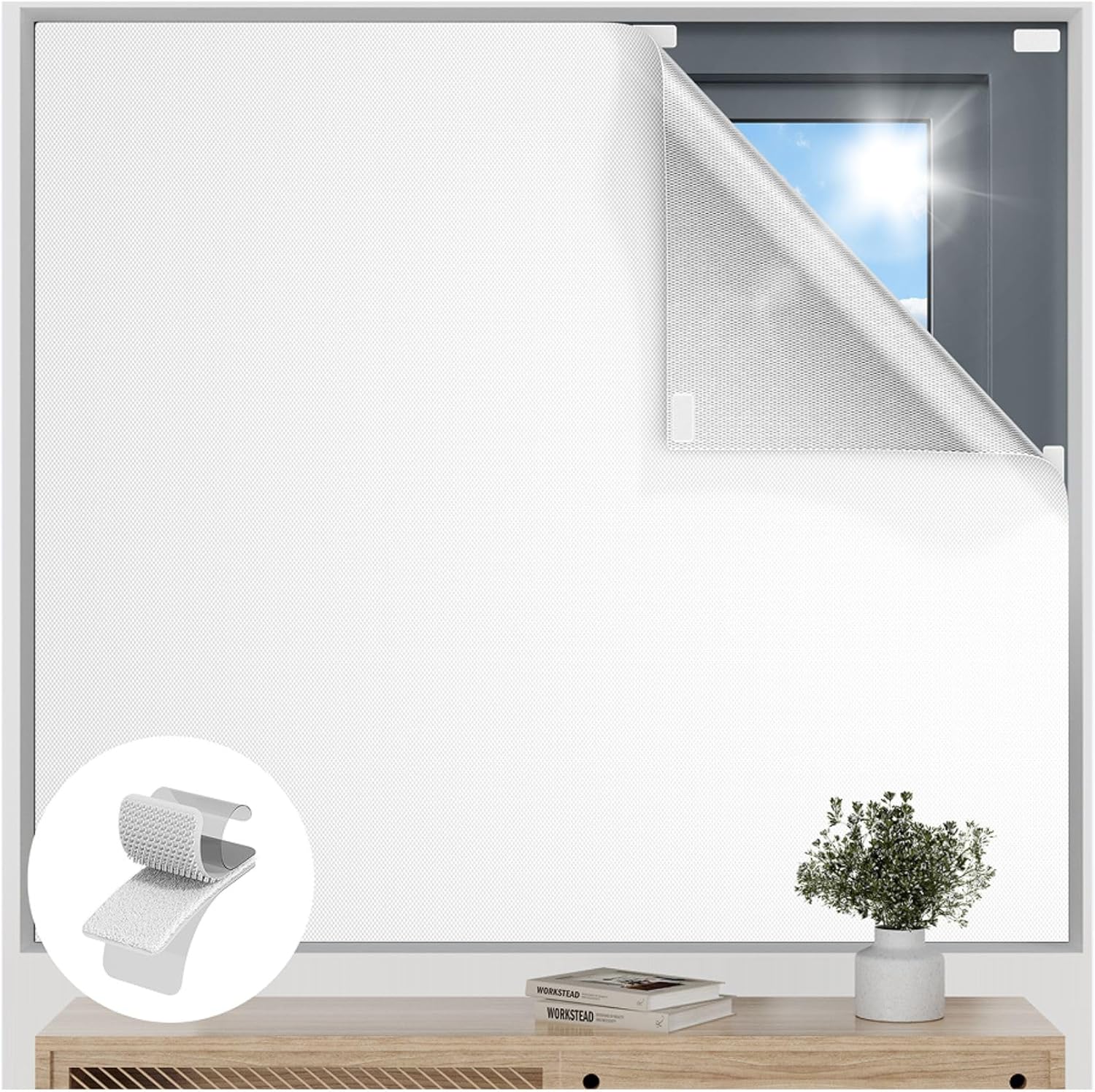 Blackout Curtains for Bedroom - 120in x 57in Portable Shades
