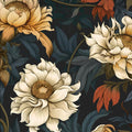 Black Floral Peel and Stick Wallpaper - Waterproof Floral Contact