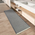 Darkgrey & Cream Waffle Runner Rug 2 ft x 4 ft - Super Absorbent Bath