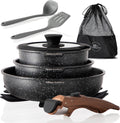 Kitchen Academy Removable Handle Induction Pots and Pans Set