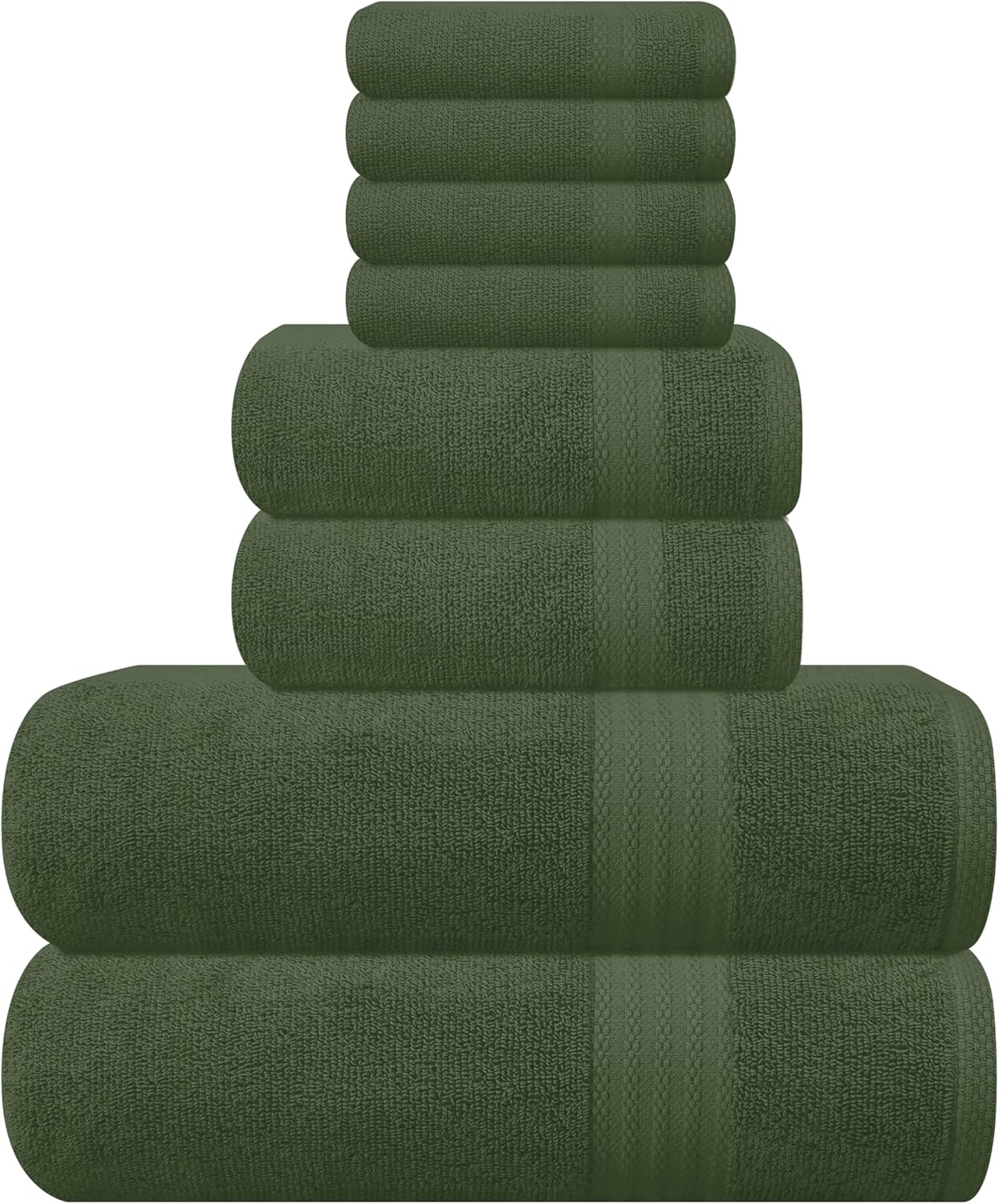 GLAMBURG Ultra Soft 8-Piece Towel Set for Everyday Luxury