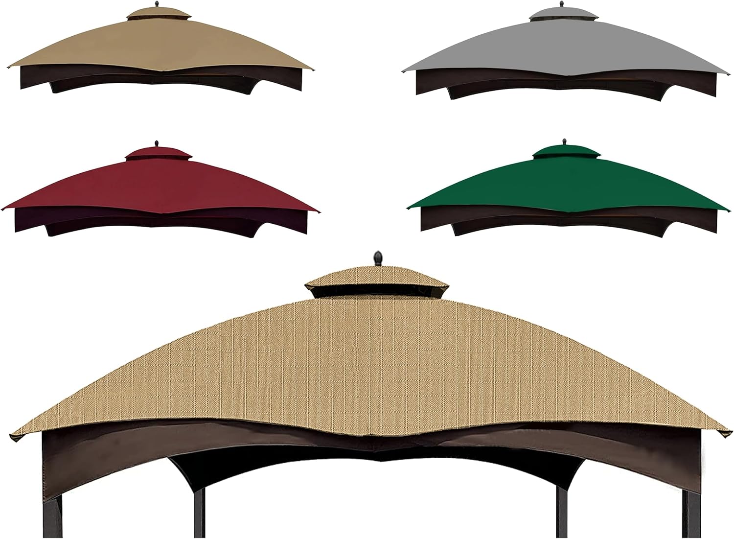 SCOCANOPY Beige Ripstop Replacement Top for 10X12 Gazebo