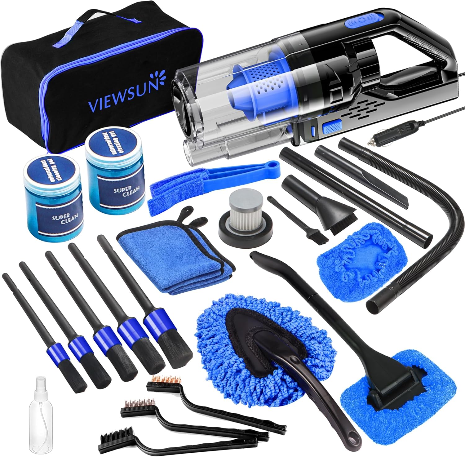 Viewsun Car Cleaning Kit - Ultimate Auto Detailing Set