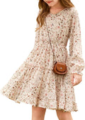 GRACE KARIN Girls V-Neck Floral Dress for 6-14Y - Comfortable Everyday