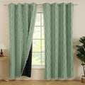 Boho Blackout Curtains Floral Thermal Insulated 84 Inch Panels