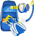 OCEANIC Kids Snorkel Set Kit - Comfortable Mask, Snorkel & Fins