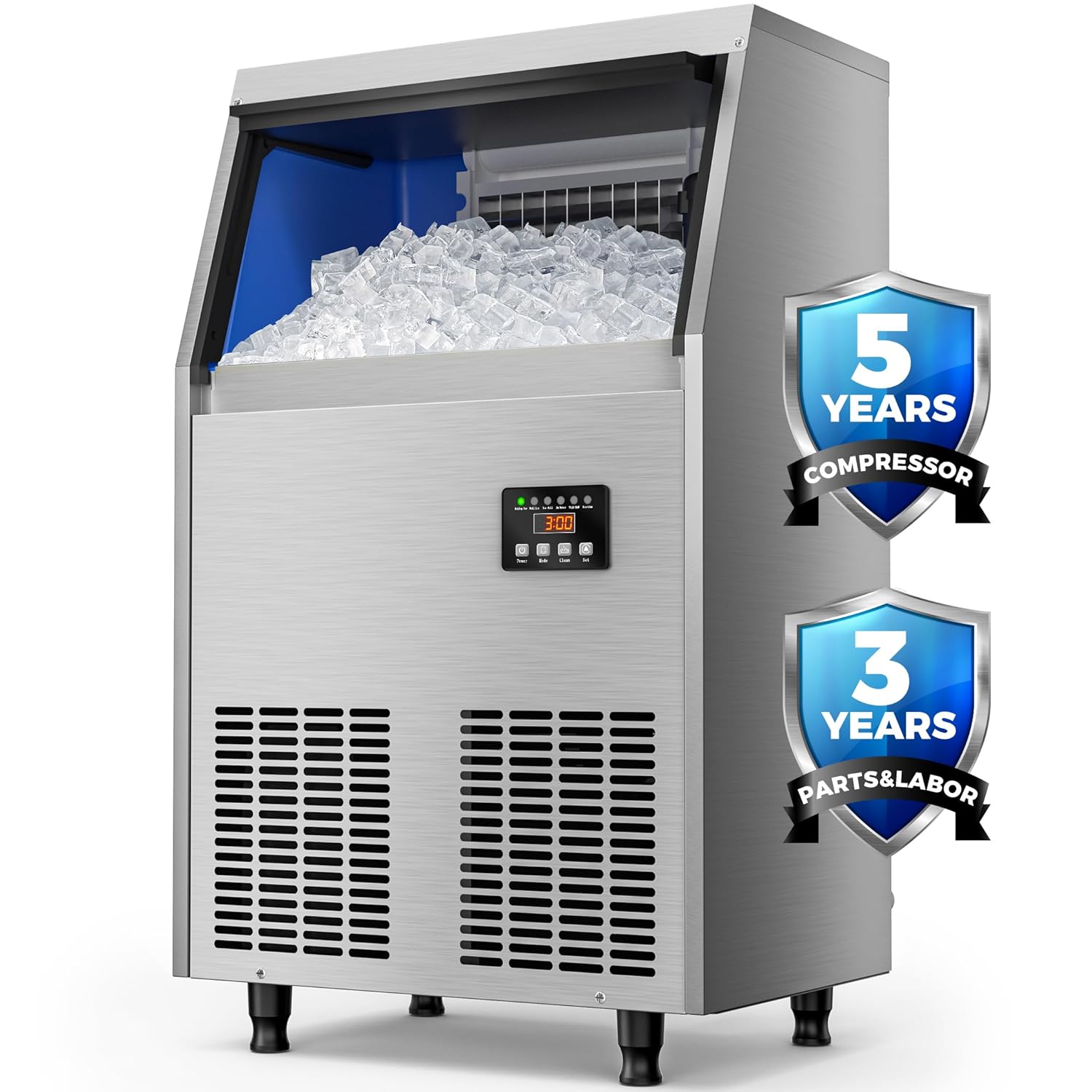 100LBS/24H Commercial Ice Maker - Perfect for Any Setting!