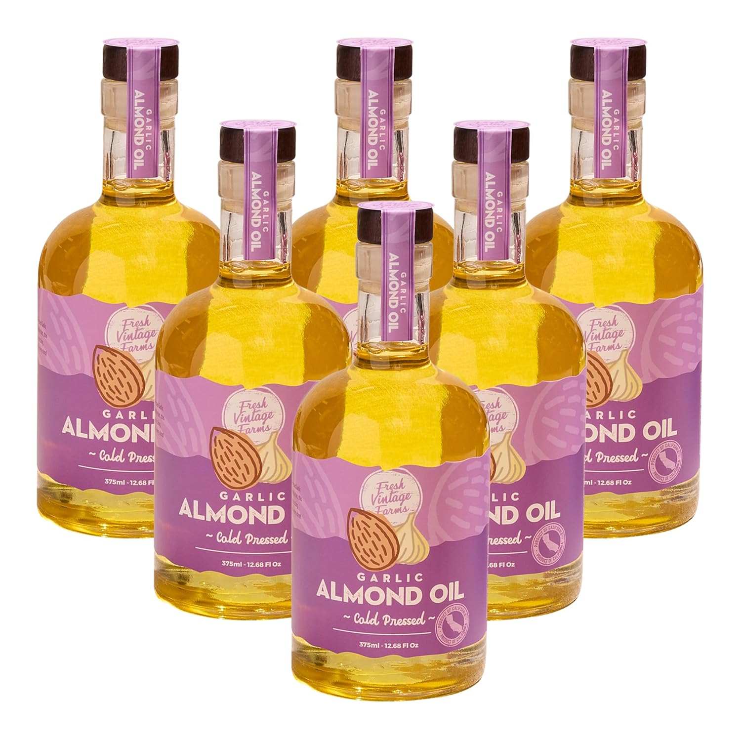 Garlic Infused Almond Oil for Cooking, Baking, and Dipping