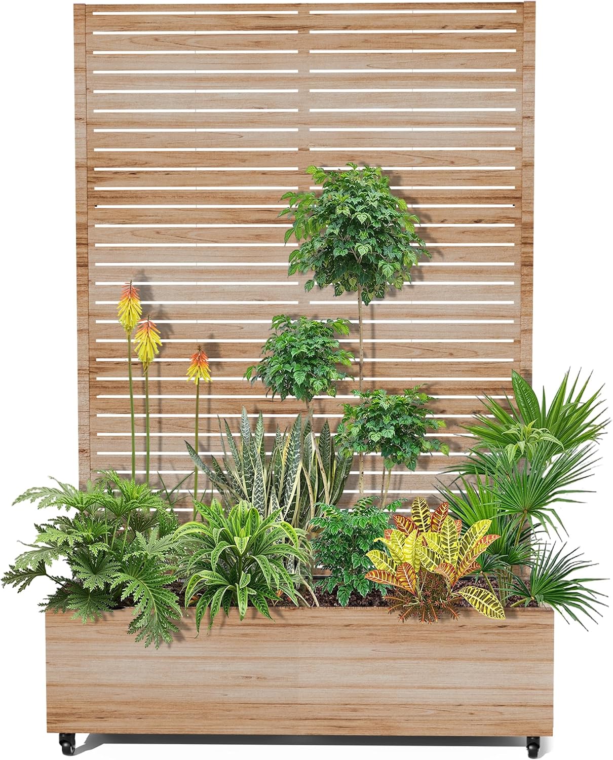 15.7in Tall Trellis Planter Box for Climbing Plants and Vines