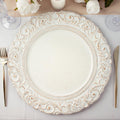 Stunning Antique White/Gold Charger Plates for Elegant Events!