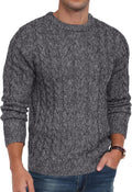 Askdeer Men's Pullover Cable Knit Chunky Sweater - Warm Everyday