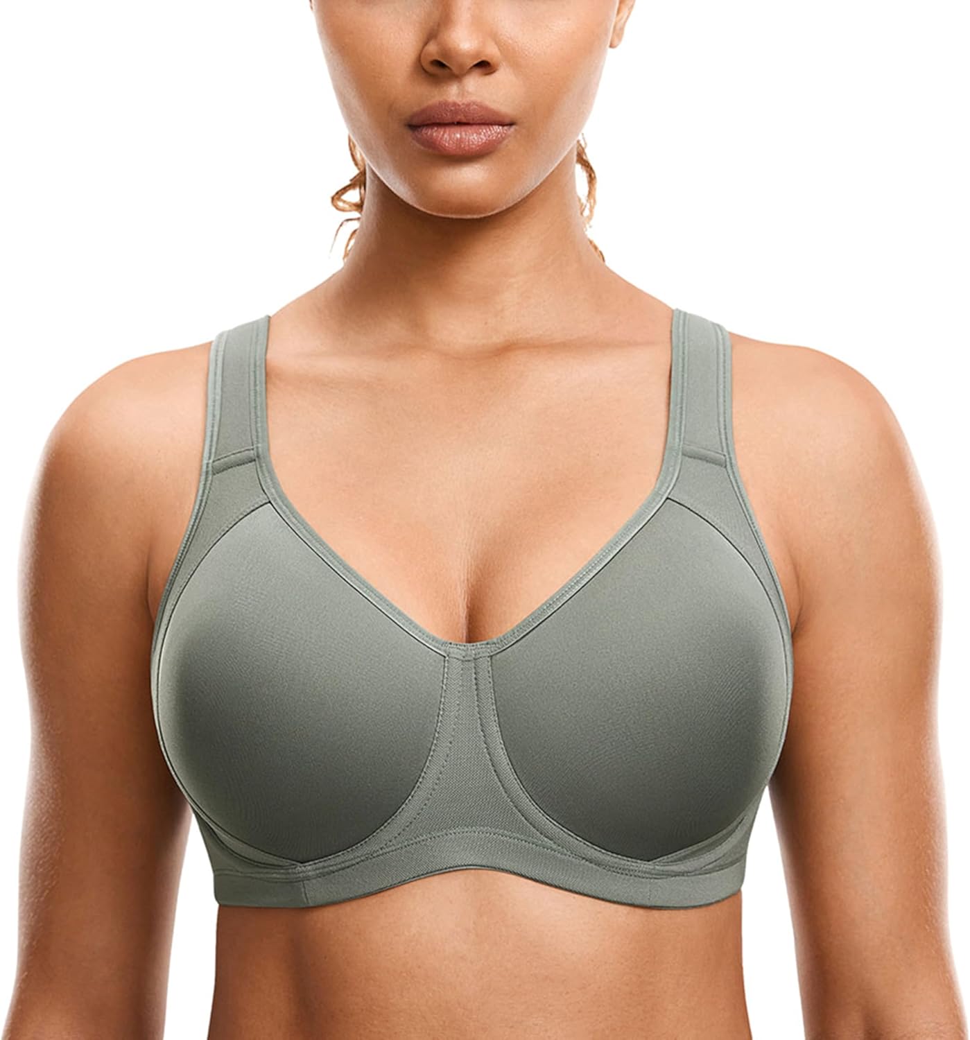 SYROKAN High Impact Sports Bras for Women with Underwire Support