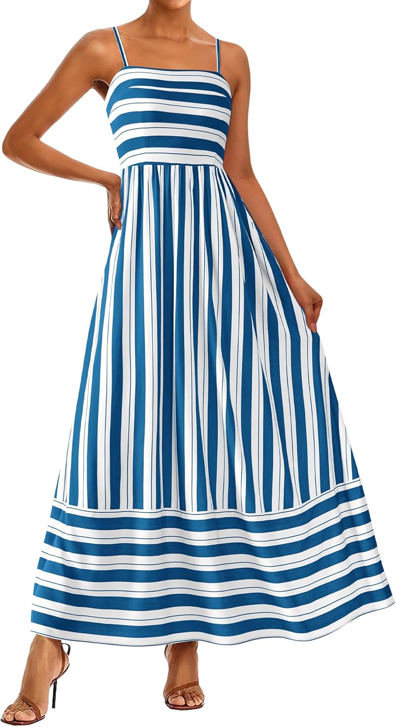 PRETTYGARDEN Summer Dresses for Women 2025 Beach Maxi Dress