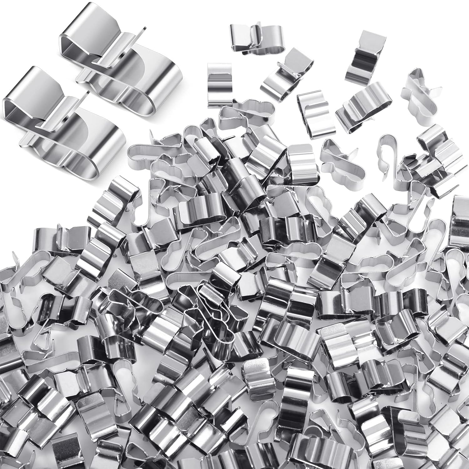 150 Pcs Stainless Steel Trailer Wire Clips - Secure PV & Boat Wiring