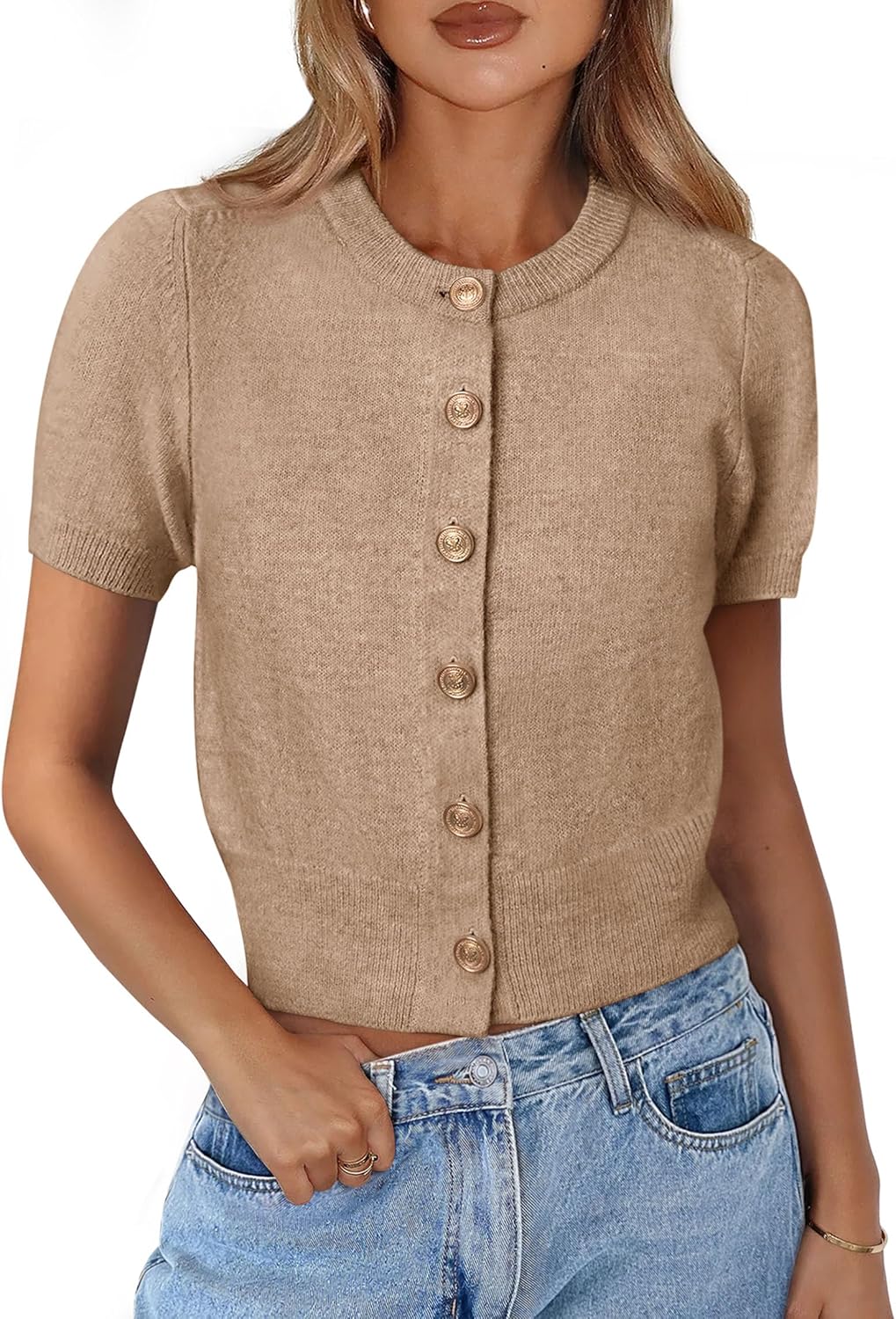 PRETTYGARDEN Womens Casual Summer Short Sleeve Cardigans 2025