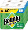 Bounty Quick-Size Paper Towels Family Triple Rolls - Bulk Value