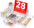 Drawer Organizer 28PCS Clear Set - Modular Storage for Home