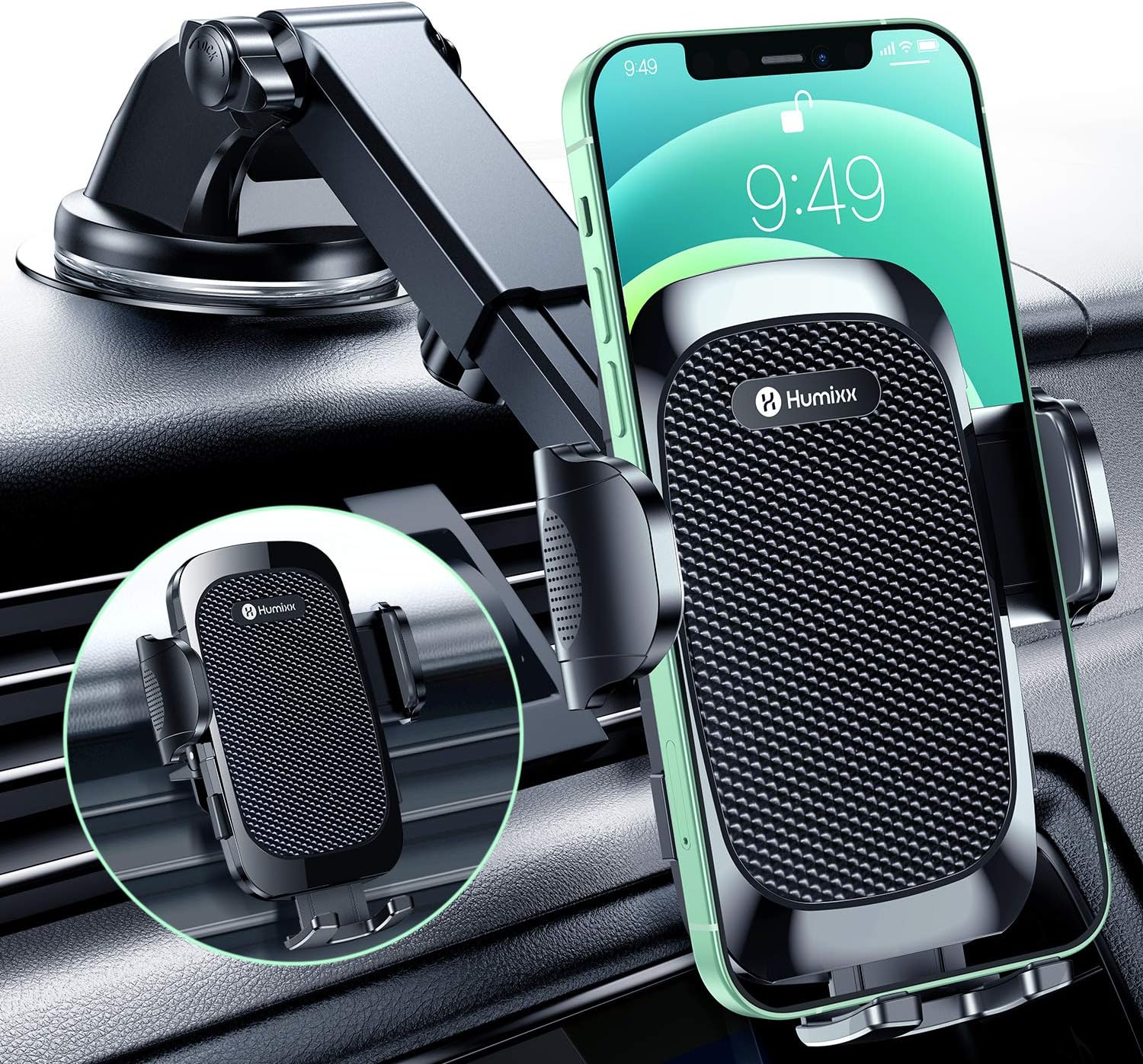Humixx Super Suction Phone Mount - Hands-Free Driving