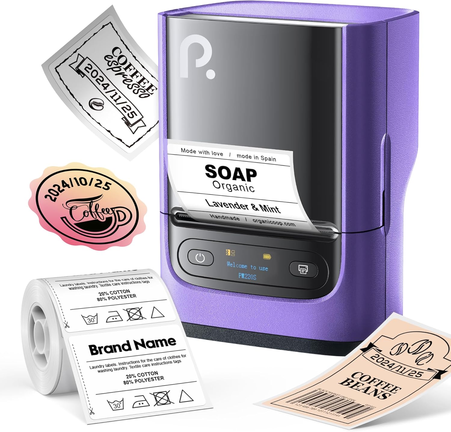 POLONO PM220S Bluetooth Label Maker - Portable Efficiency!