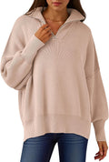 ANRABESS Oversized Quarter Zip Sweater Pullover - Chic (Style 77MX)