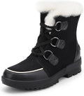 DREAM PAIRS Ankle Winter Boots for Women - Warm Faux Fur Lined