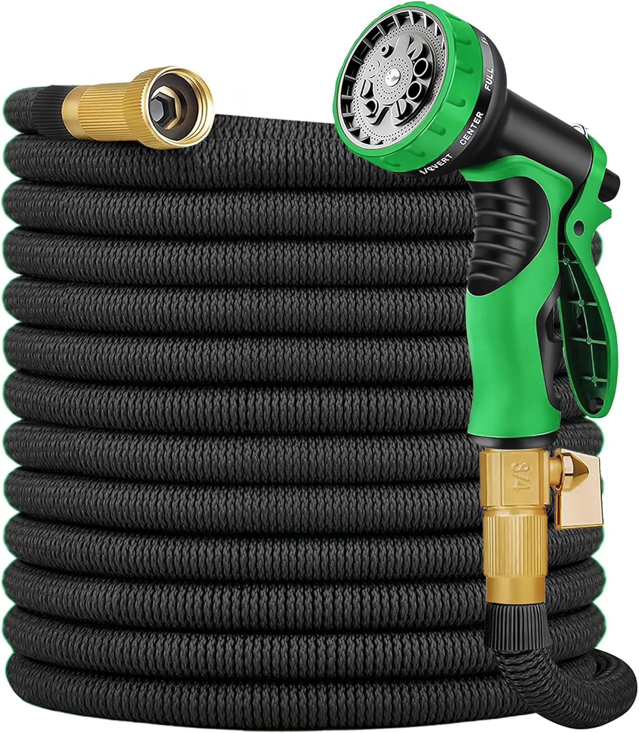 Expandable Garden Hose 100 ft with 10 Function Spray Nozzle