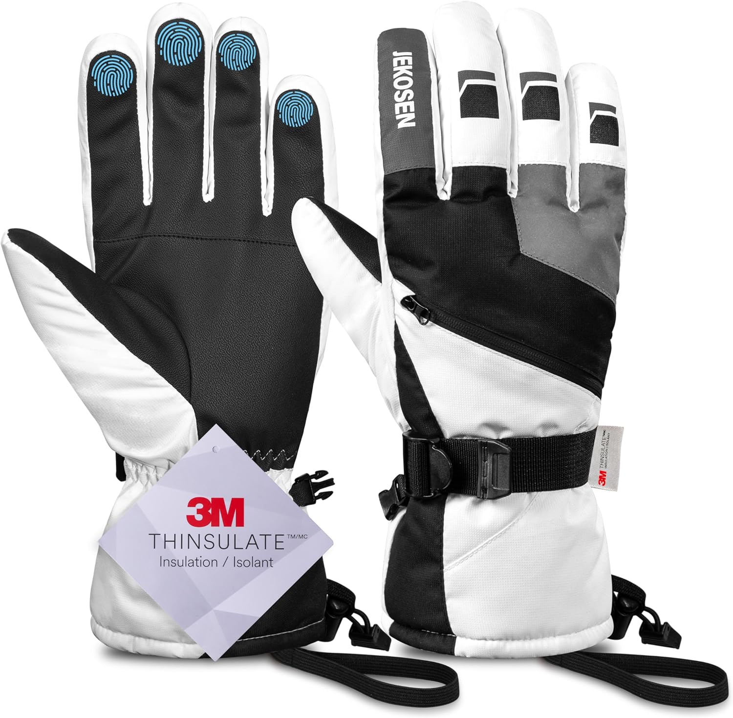 JEKOSEN Waterproof Winter Ski Gloves