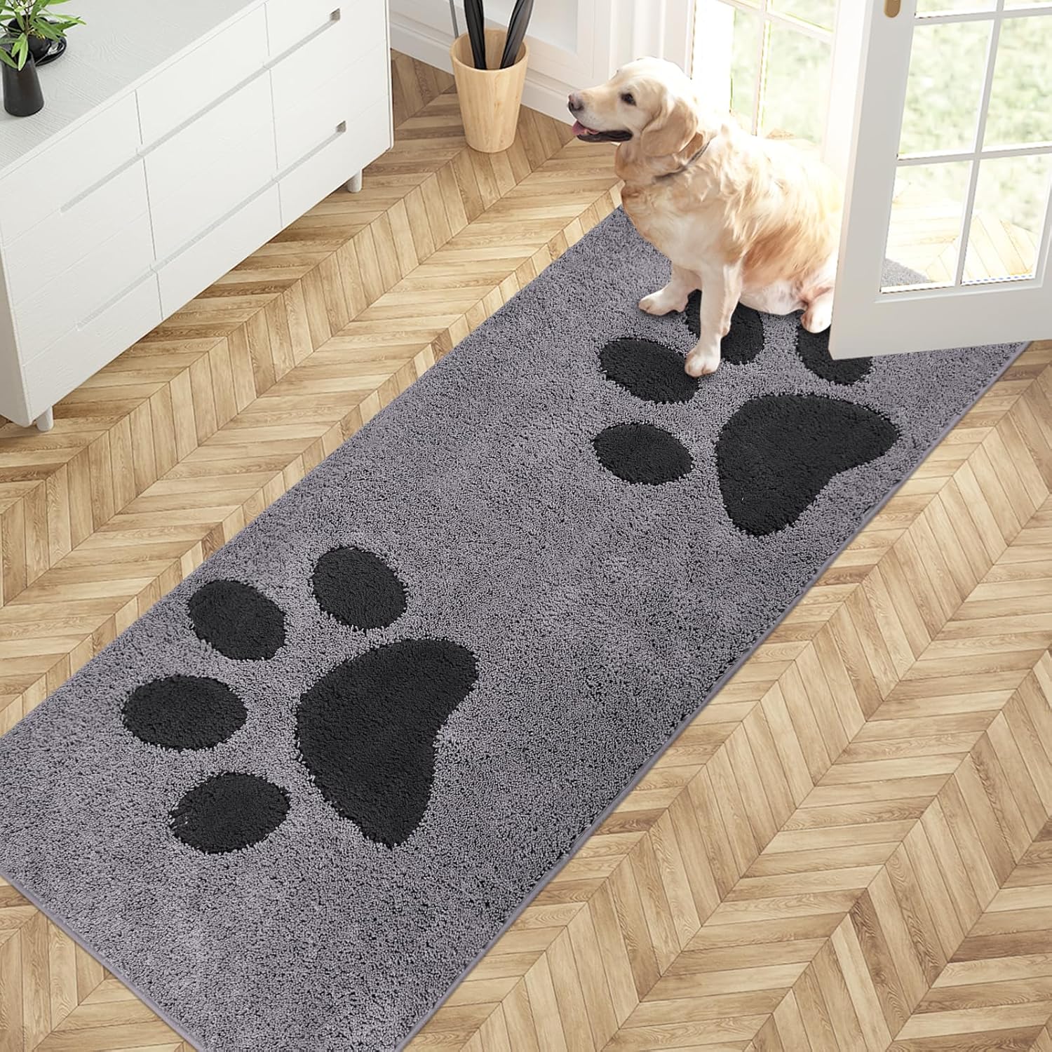 PURRUGS Dirt Trapping Door Mat: Super Absorbent & Non-Slip
