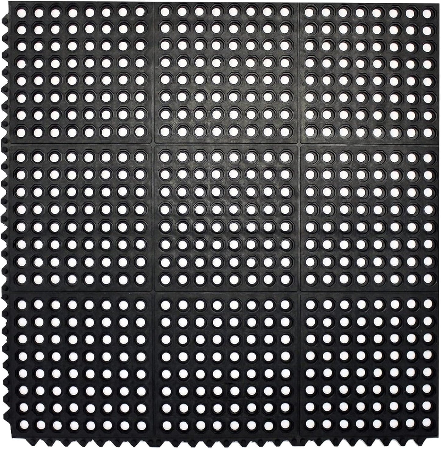 Interlocking Rubber Floor Mat for Kitchen and Outdoor Use