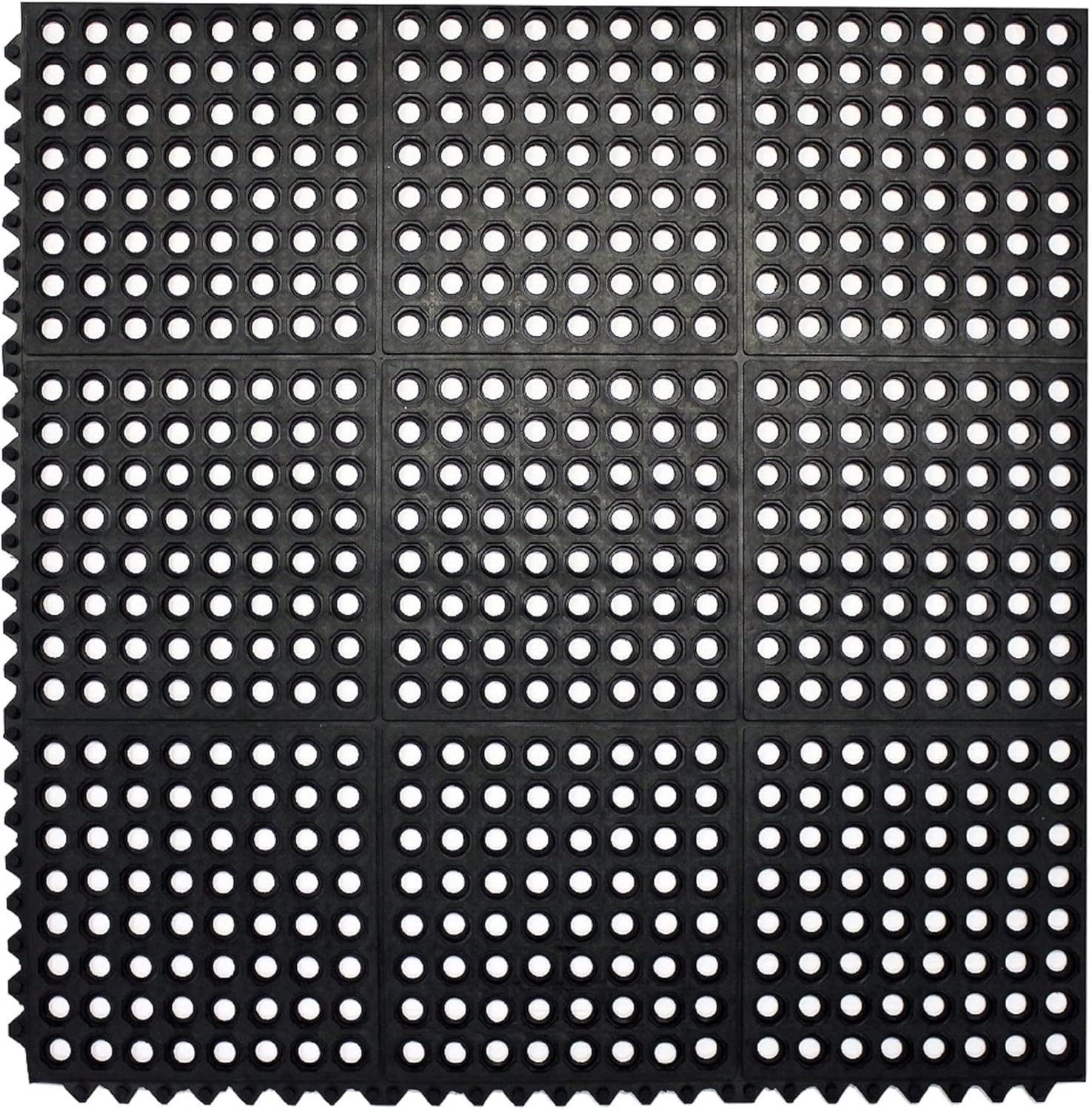 Interlocking Rubber Floor Mat for Kitchen and Outdoor Use