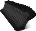 BAMBOO COOL Men's Athletic Ankle Socks 8 Pack - Cushioned Support High