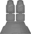 CAR PASS Heavy Duty Rubber Floor Mats Gray Full Set - Durable All