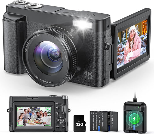 48MP 4K Vlog Camera Zostuic Autofocus