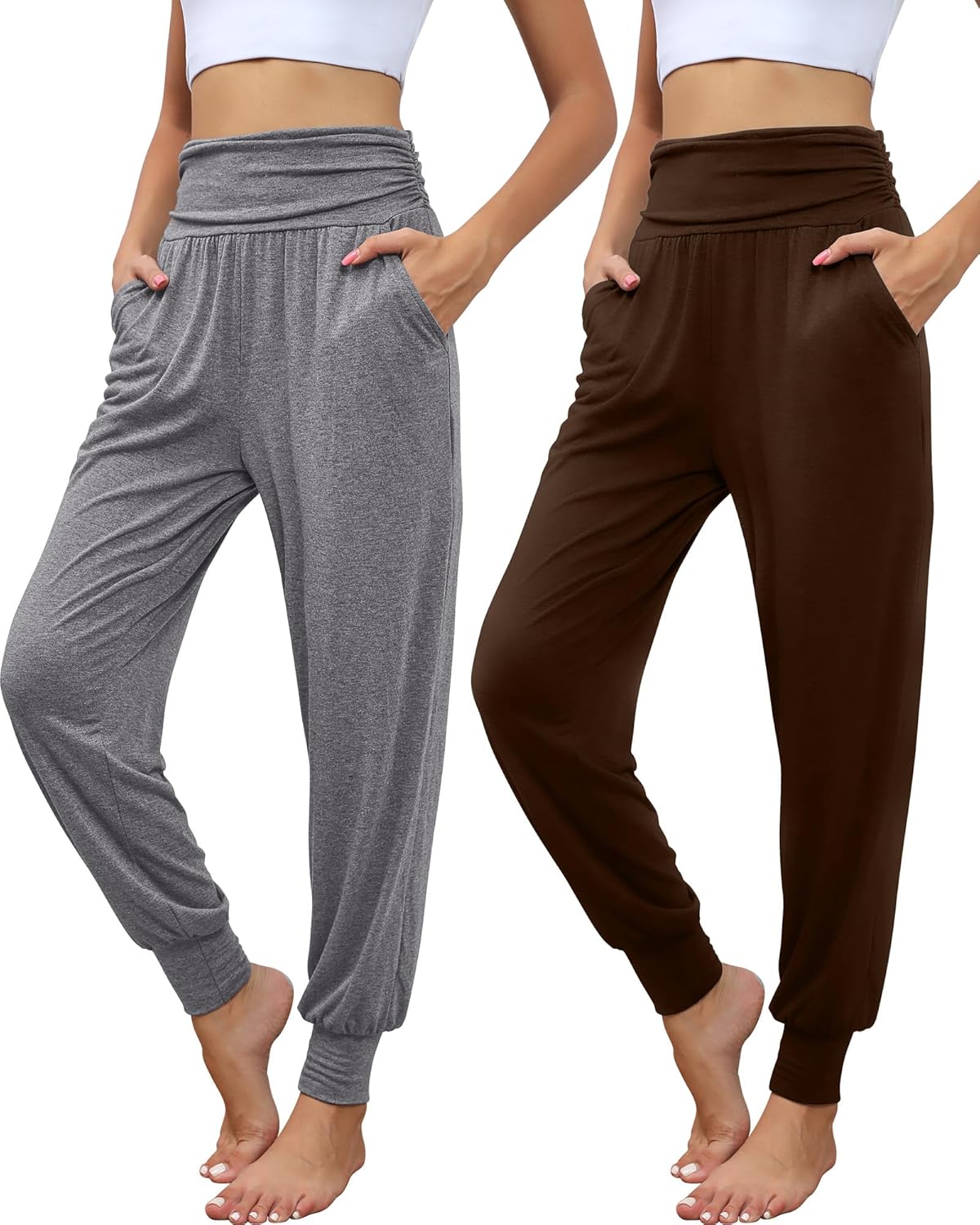 Cozy Women's Yoga Joggers with Pockets for Casual Comfort