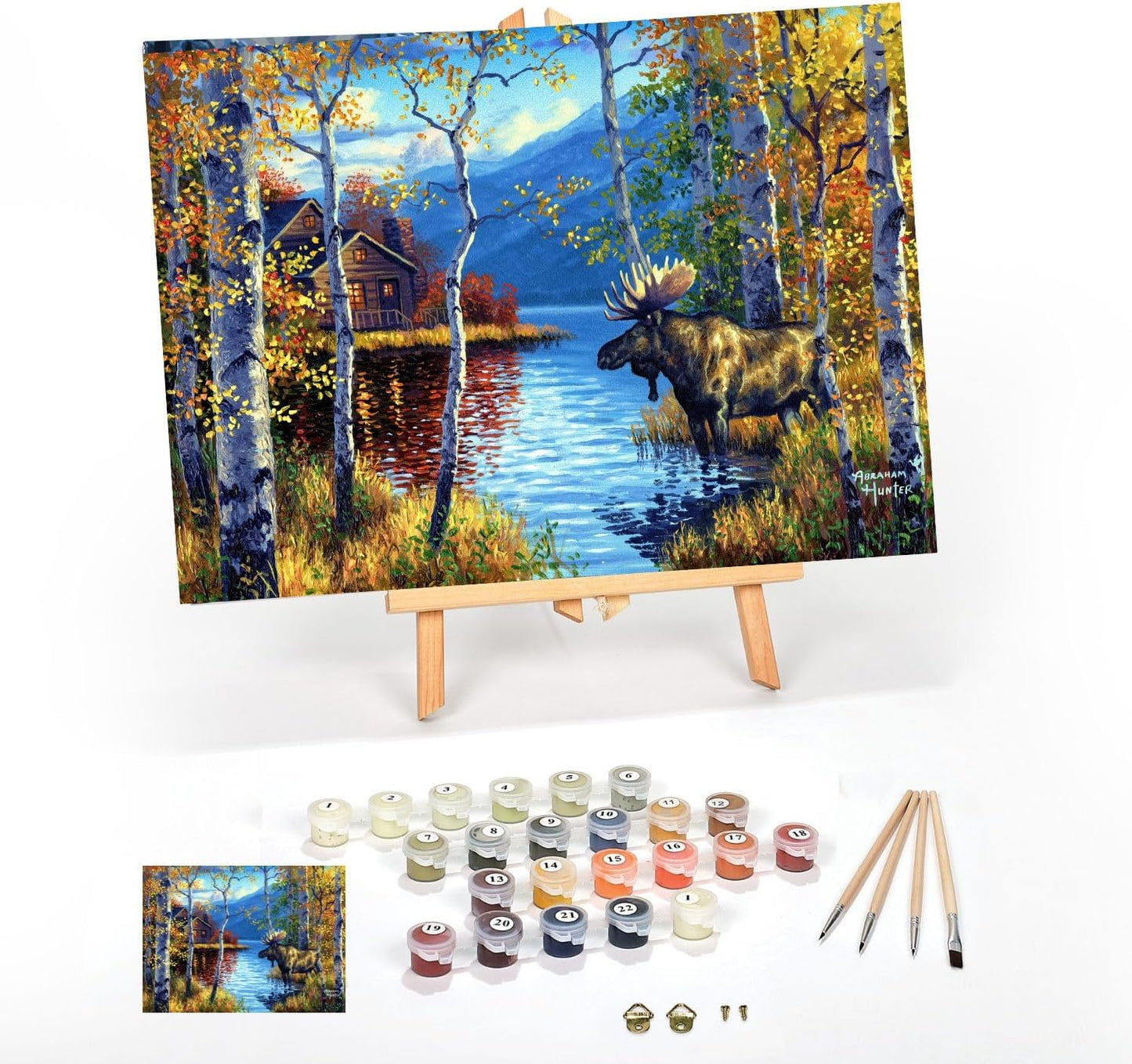 Ledgebay DIY Paint by Numbers Kit for Adults - Northwoods Retreat