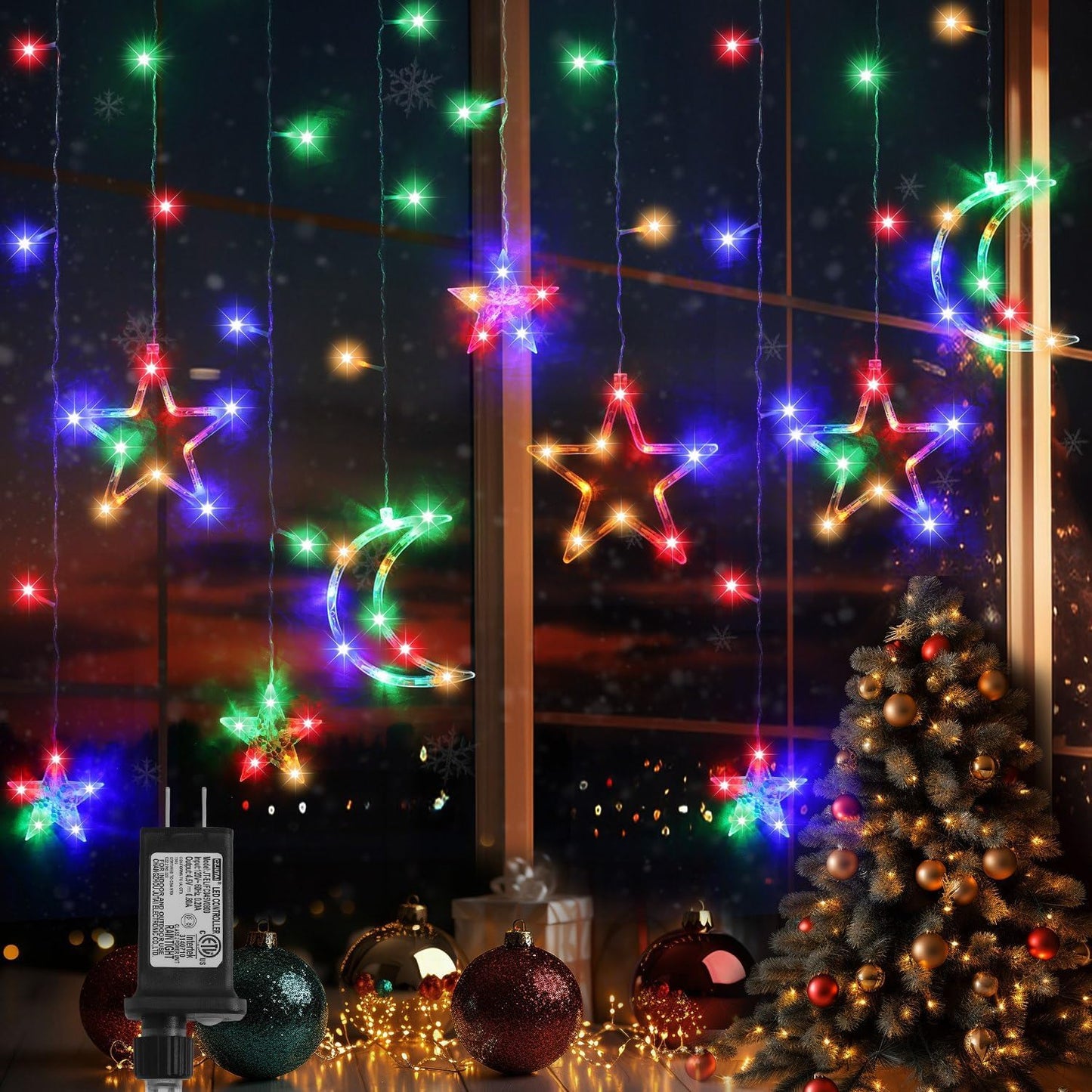 138 LED Curtain Lights: Festive Indoor Outdoor Decor