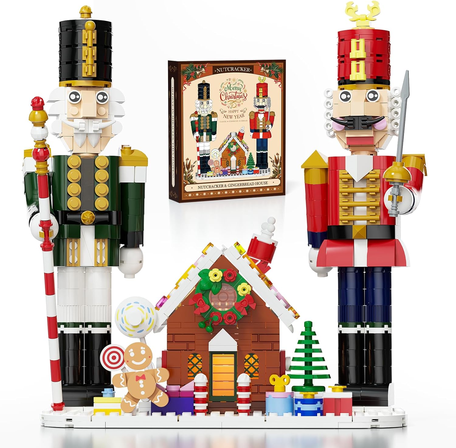 Nutcracker Christmas Decor Building Toys for Holiday Fun