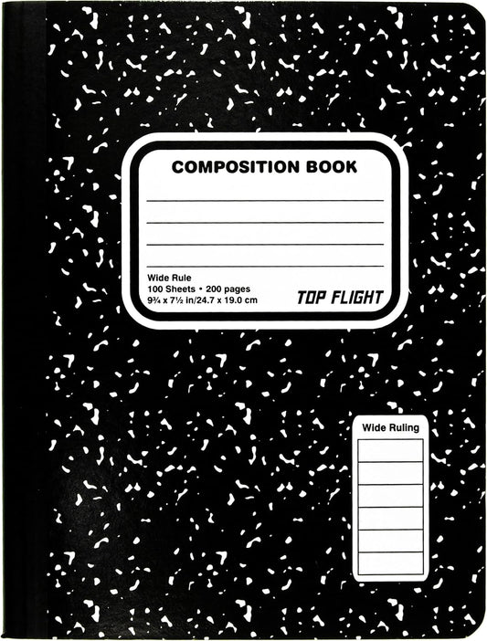 Top Flight Composition Book - 100 Wide-Rule Sheets
