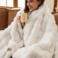 Bedsure GentleSoft Fluffy Faux Fur Blanket for Cozy Comfort