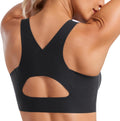 CRZ YOGA Flex Sculpt Sports Bra - Medium Impact, Wireless Workout Crop Top
